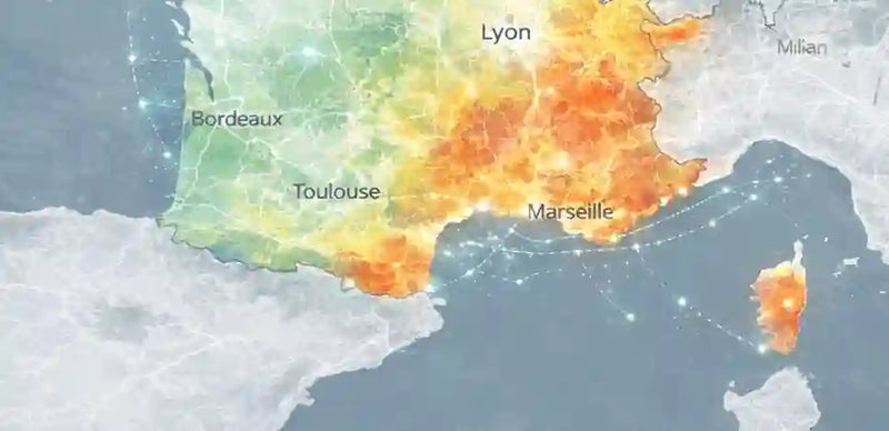 Suivi des zones à risque sur une carte